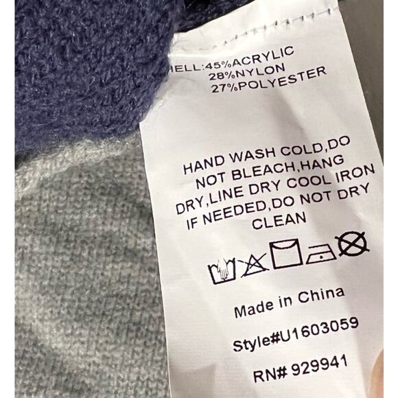 Simple Suzanne Betro Sweater Women 1X / 2X Blue Grey Fall Winter Cozy Comfort - Picture 4 of 4